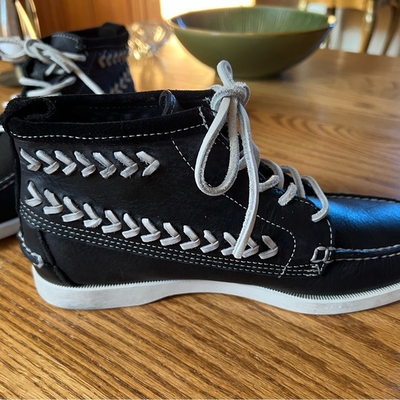 Sebago Womens  Shoes 7.5 Apache DockSide Leather Ankle Boot Shoe, Blue - Picture 10 of 11